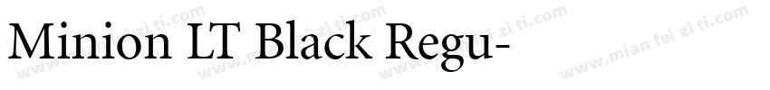 Minion LT Black Regu字体转换